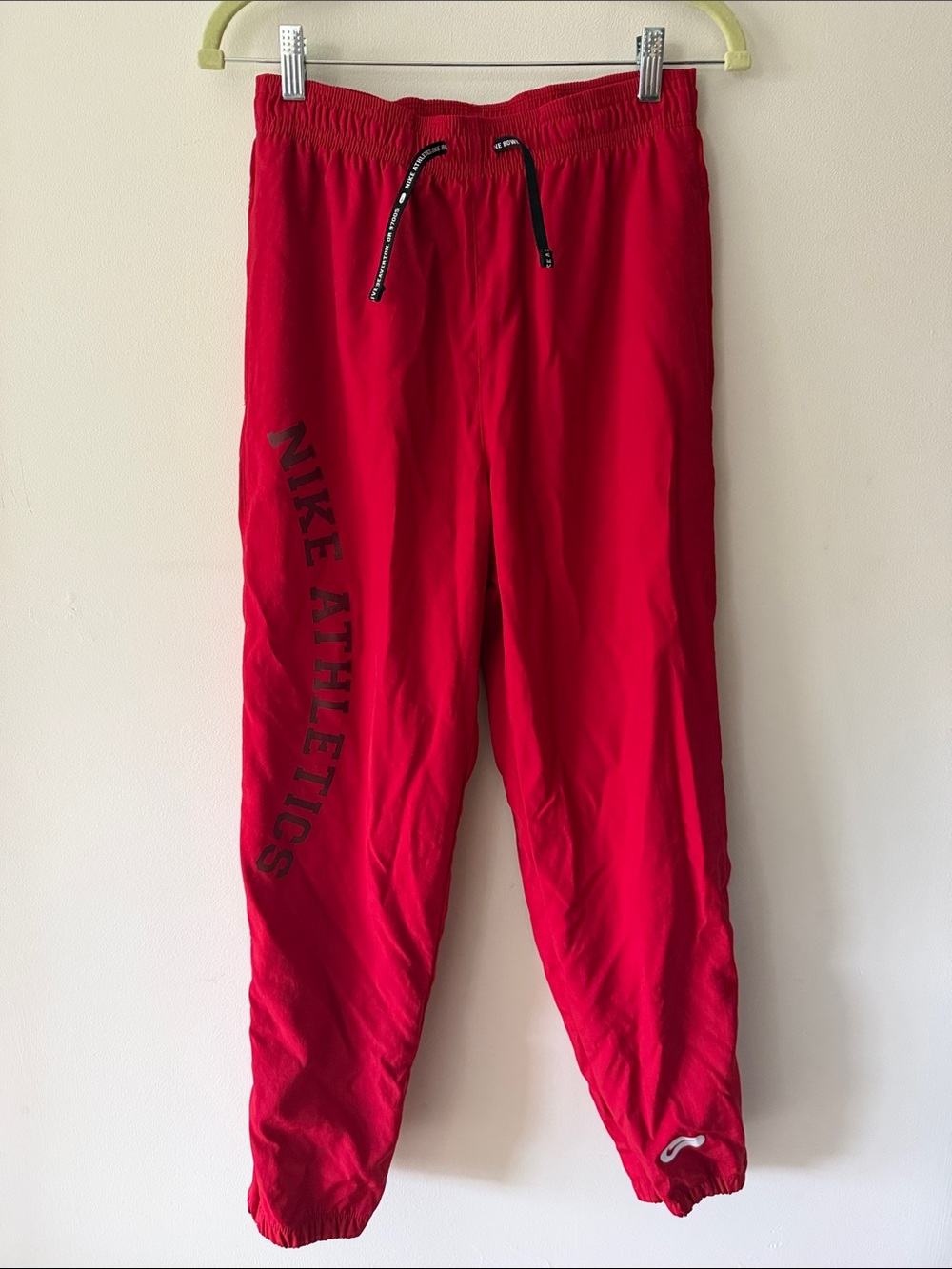Nike Kids Red Track Joggers with Black Drawstring